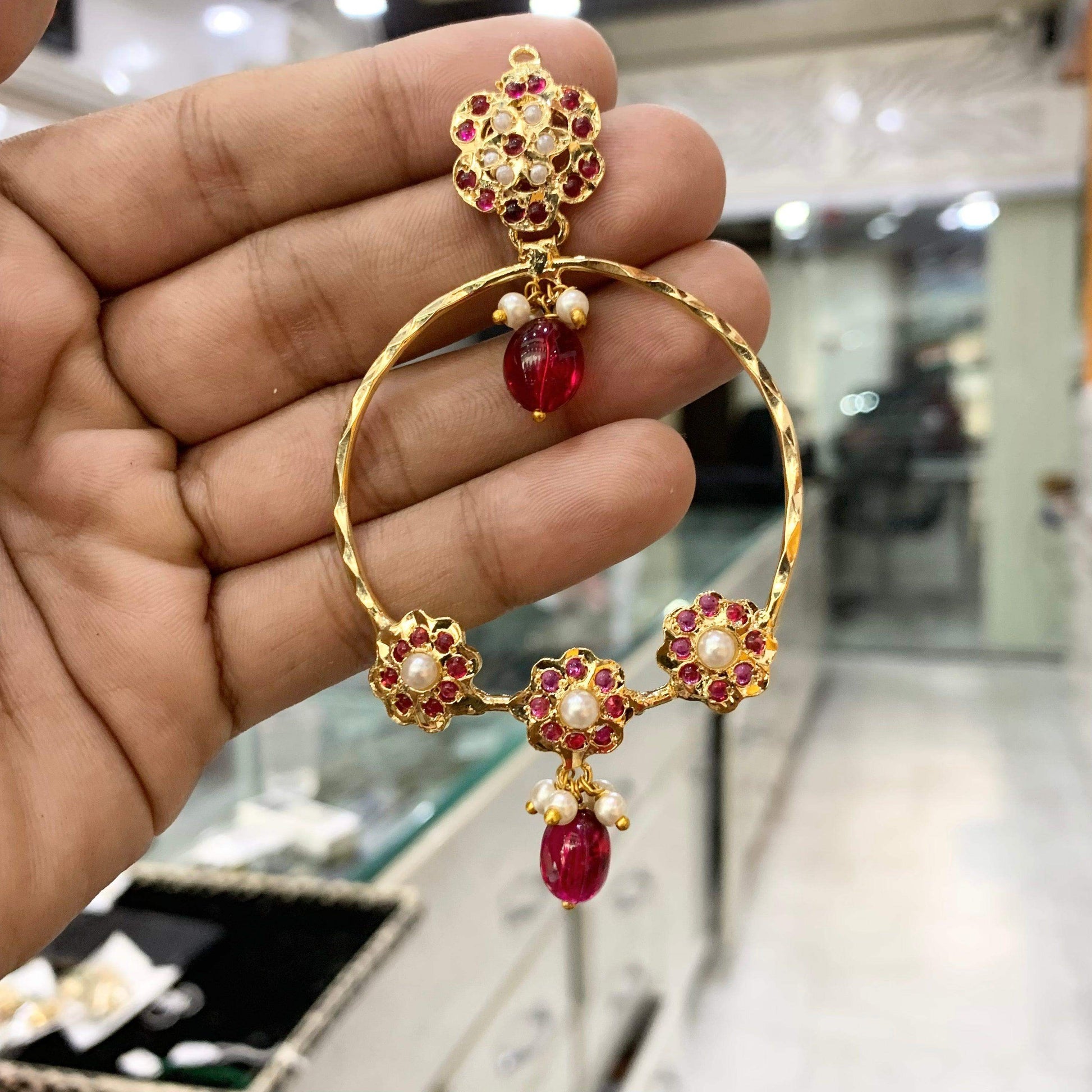Jadau Earrings 56756 - Vijay & Sons