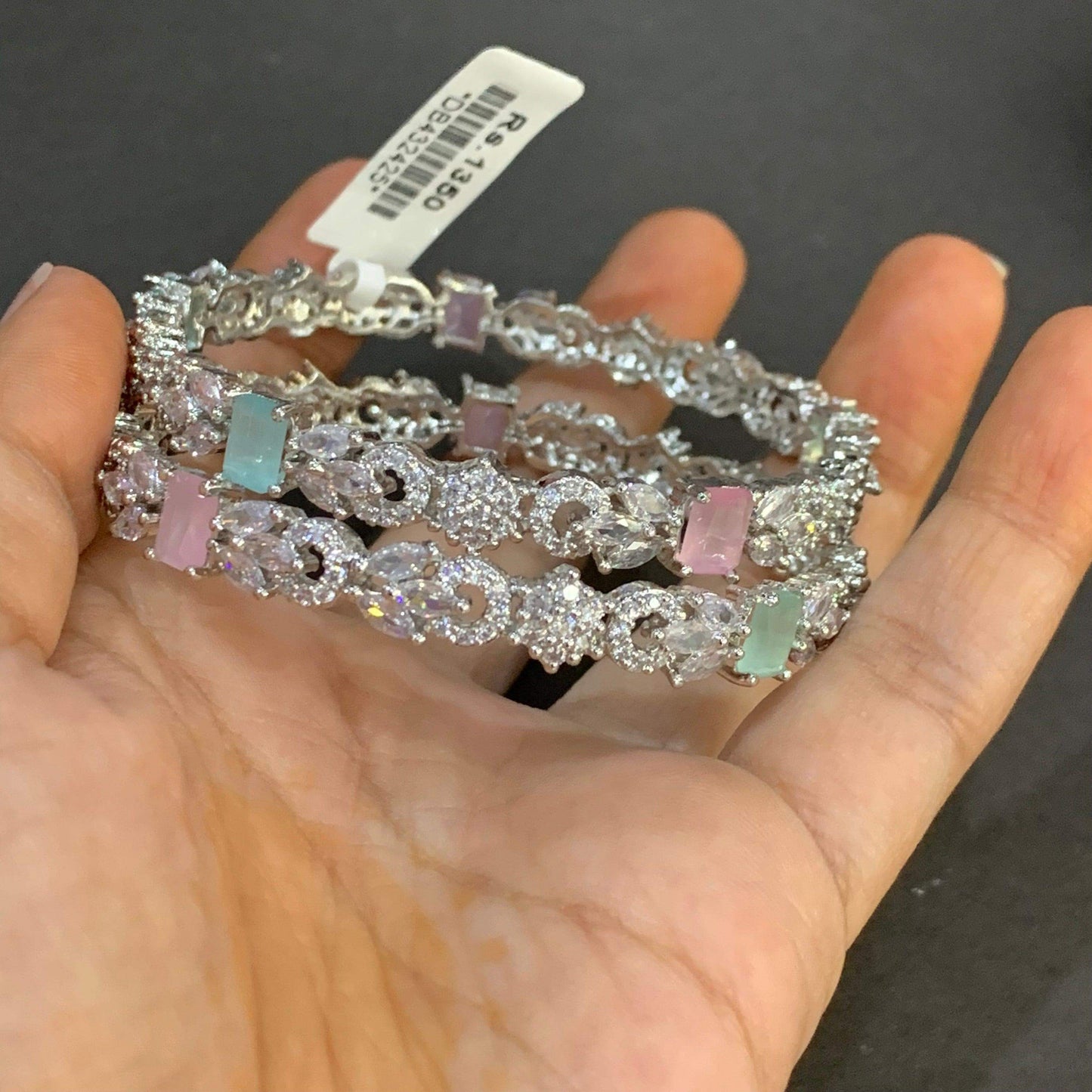 American Diamond Bangle 57658 - Vijay & Sons