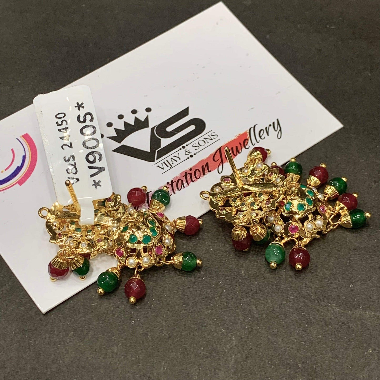 Jadau earrings 345785 - Vijay & Sons