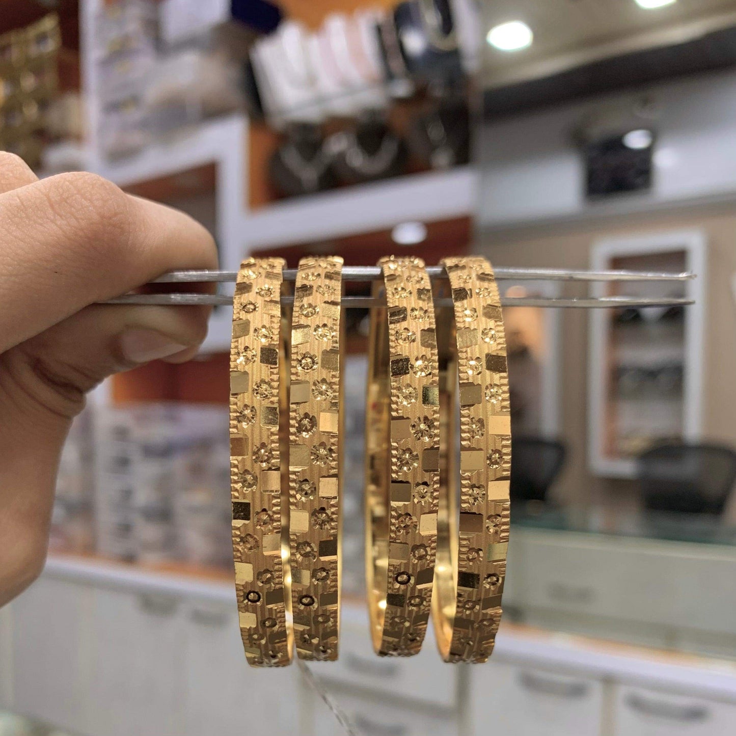 Gold Plated Bangles 634222 - Vijay & Sons
