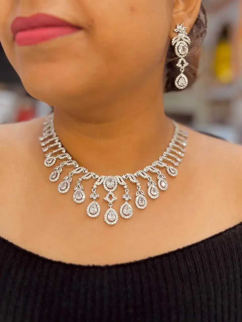 Zircon Necklace Sets 46774569