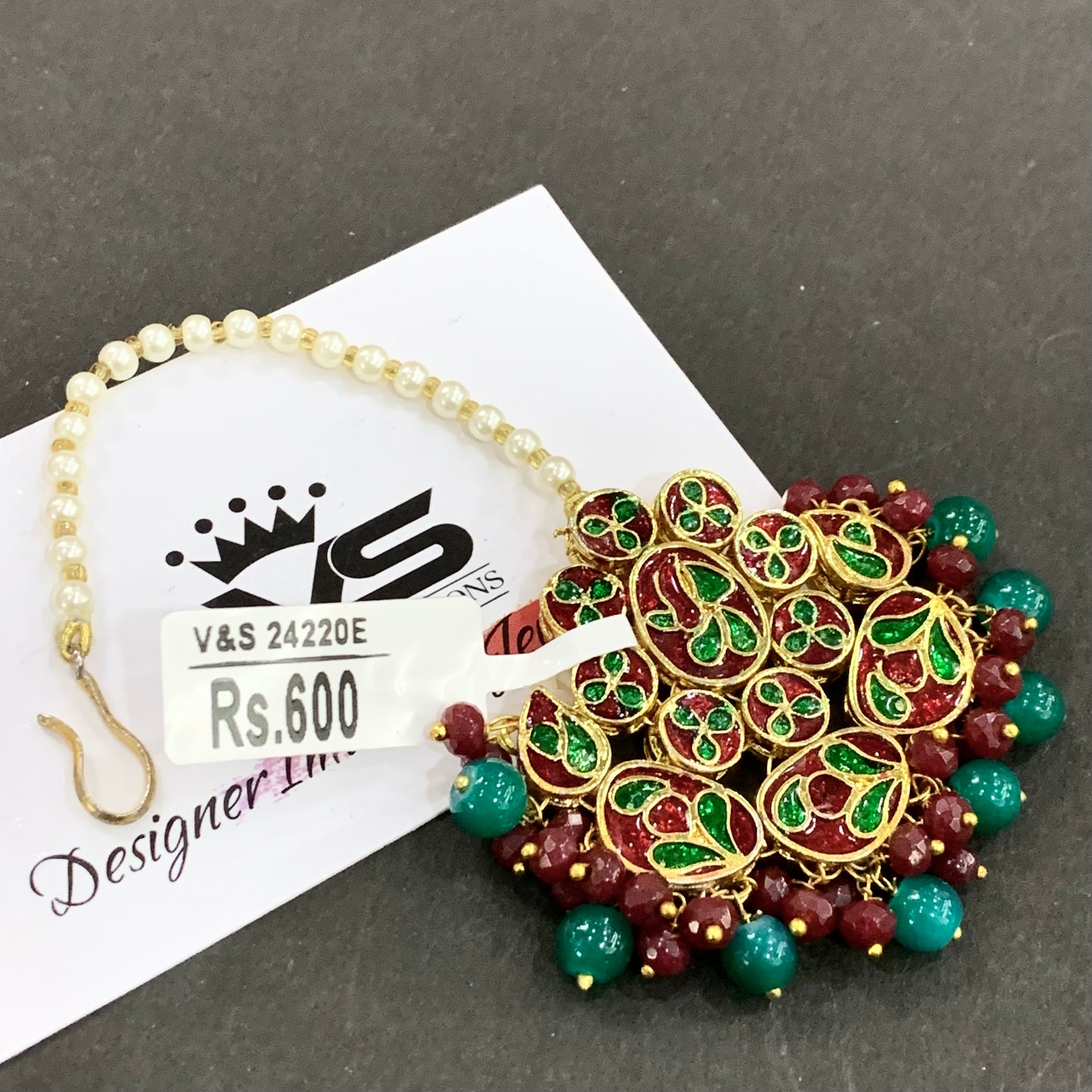 Kundan Maang Tikka 23122 - Vijay & Sons