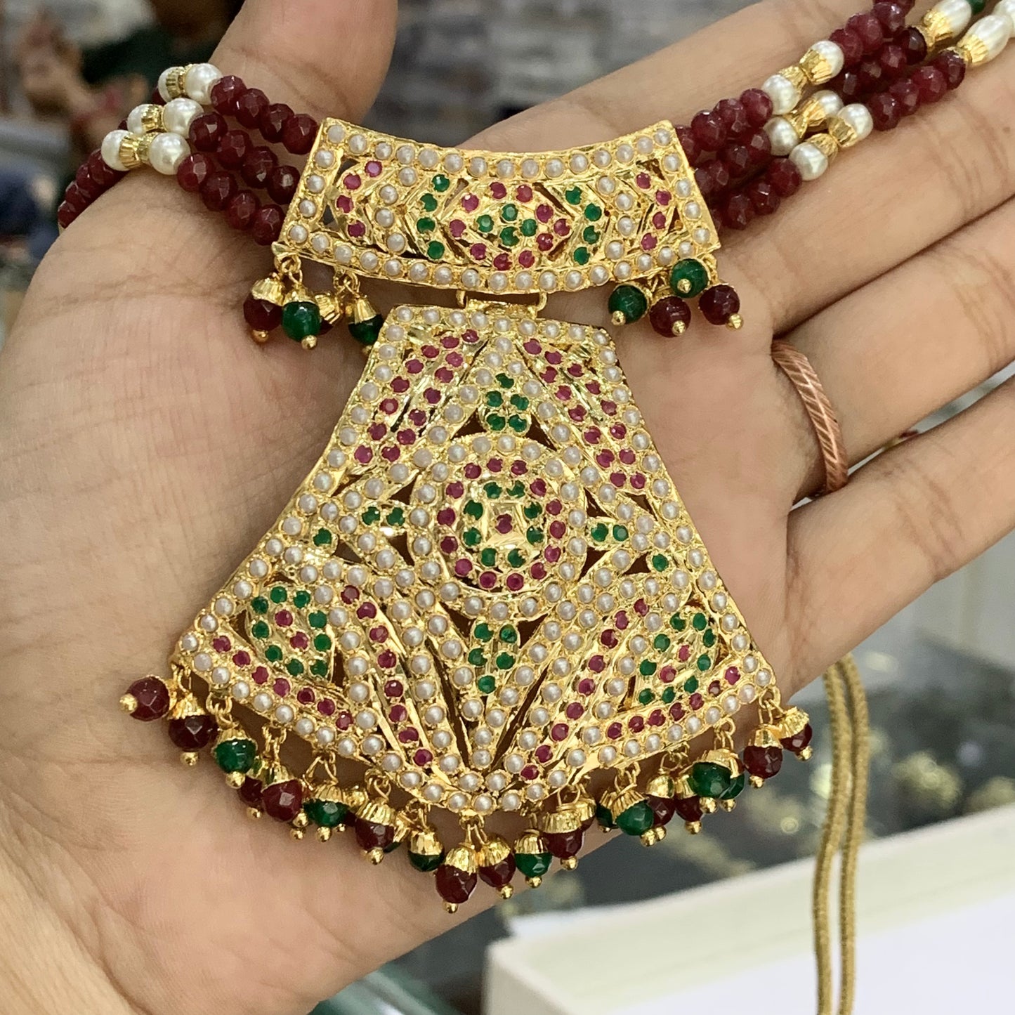 Jadau Necklace set 345586