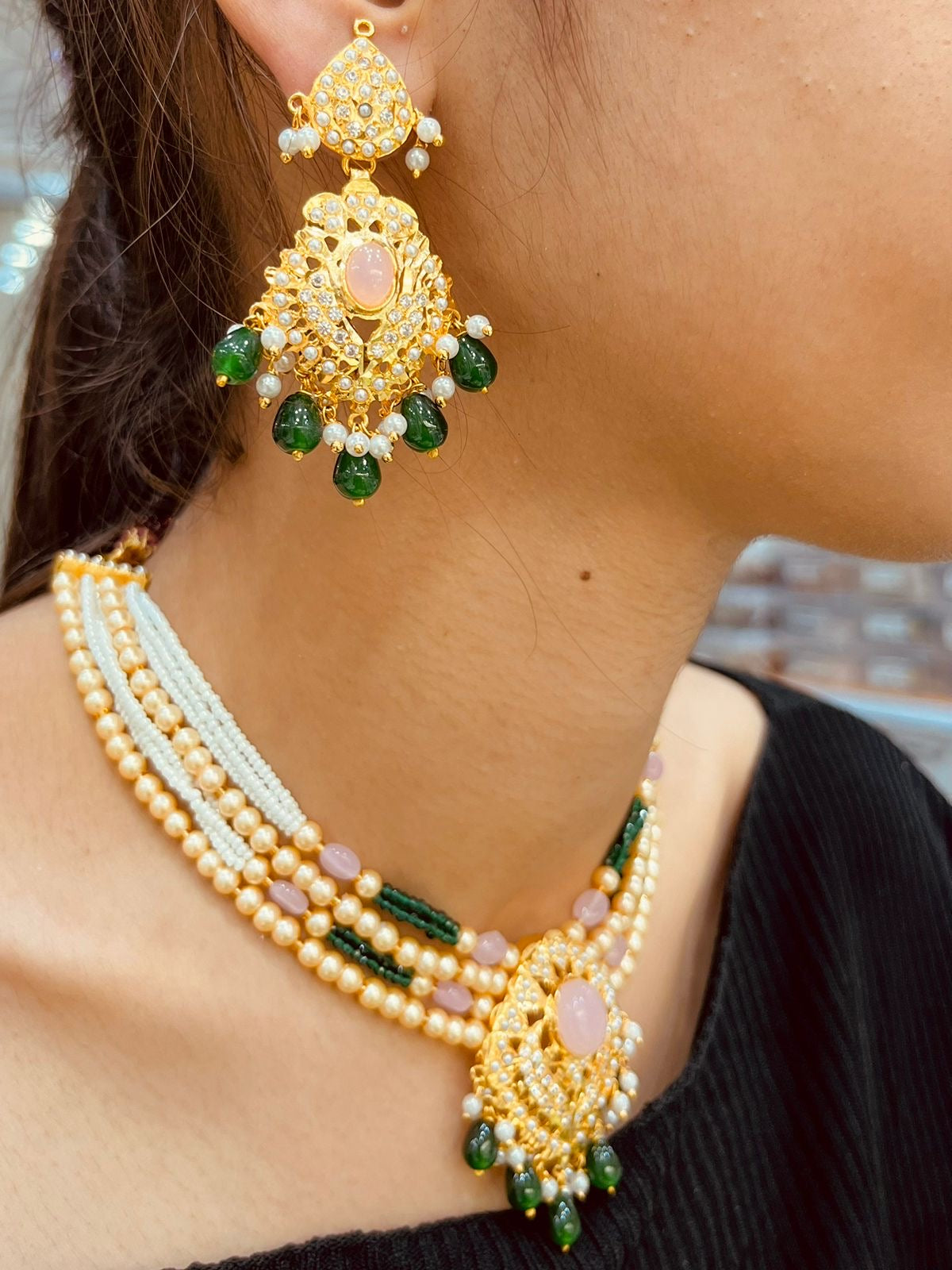Jadau Necklace Set 67644