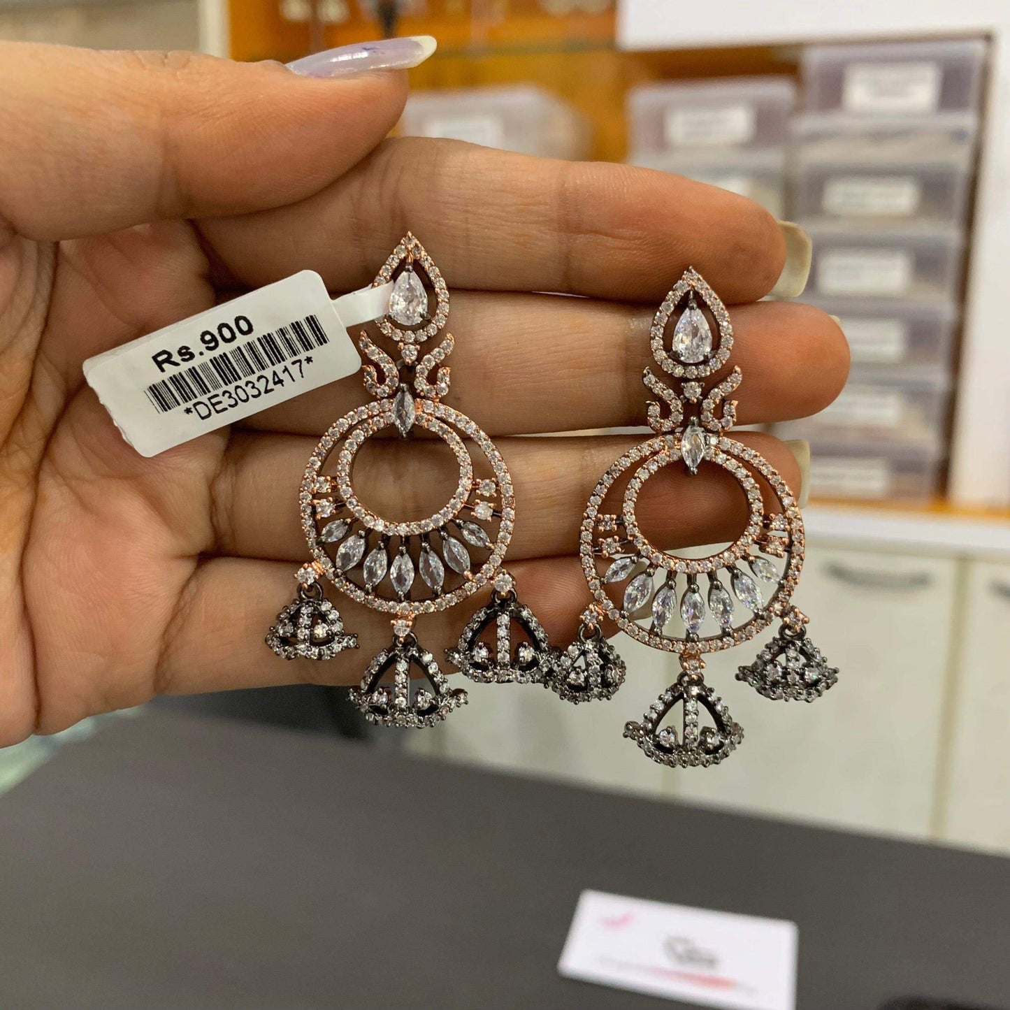 Diamond earrings 43345 - Vijay & Sons