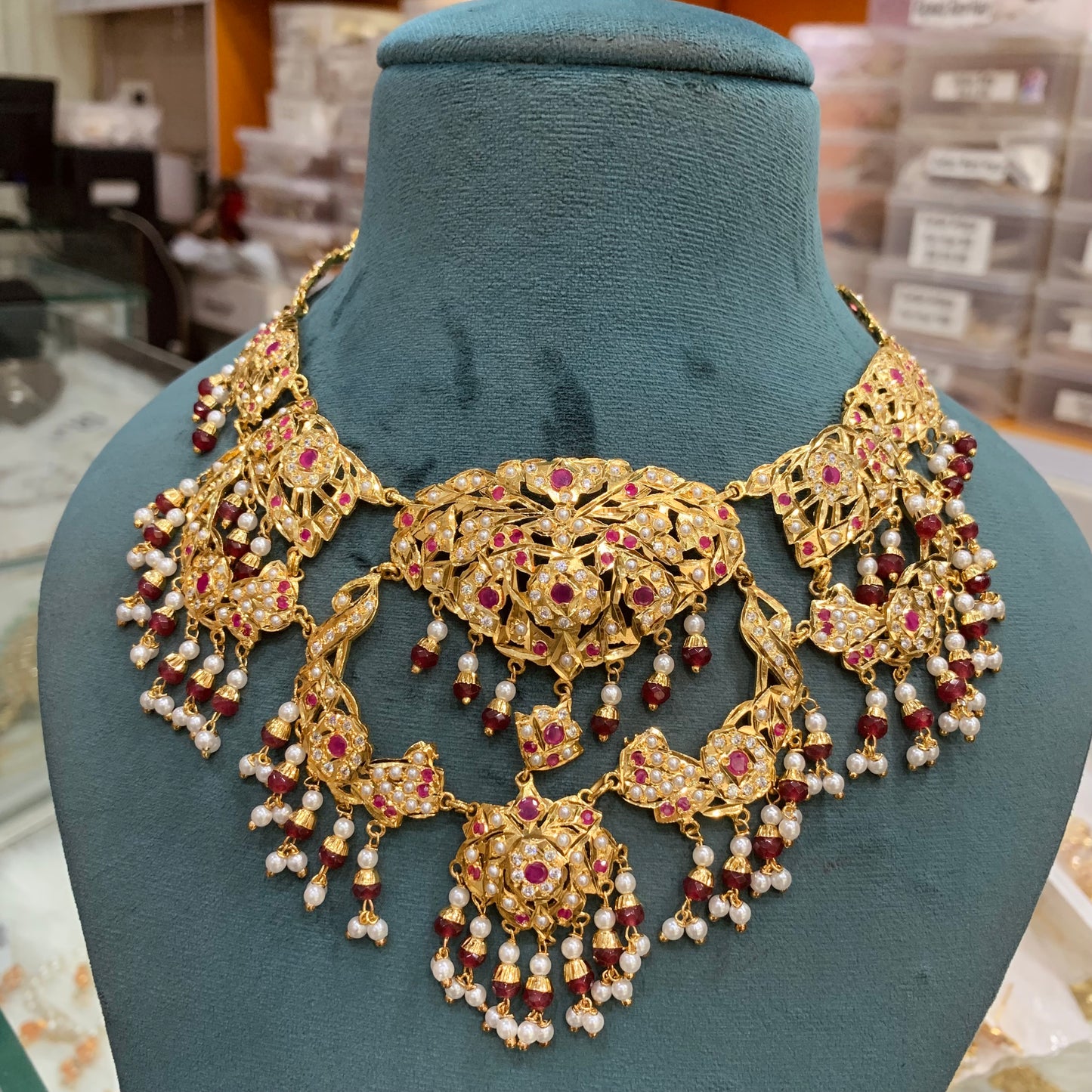 Jadau Necklace Set 46654