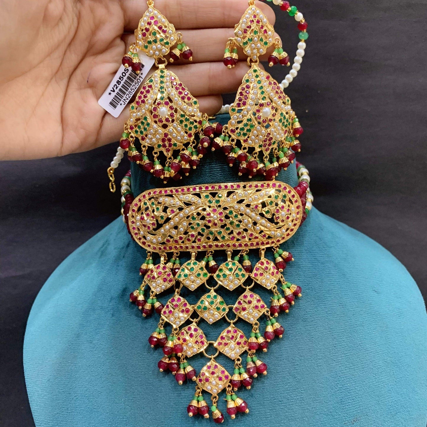 Jadau Necklace sets 456433 - Vijay & Sons