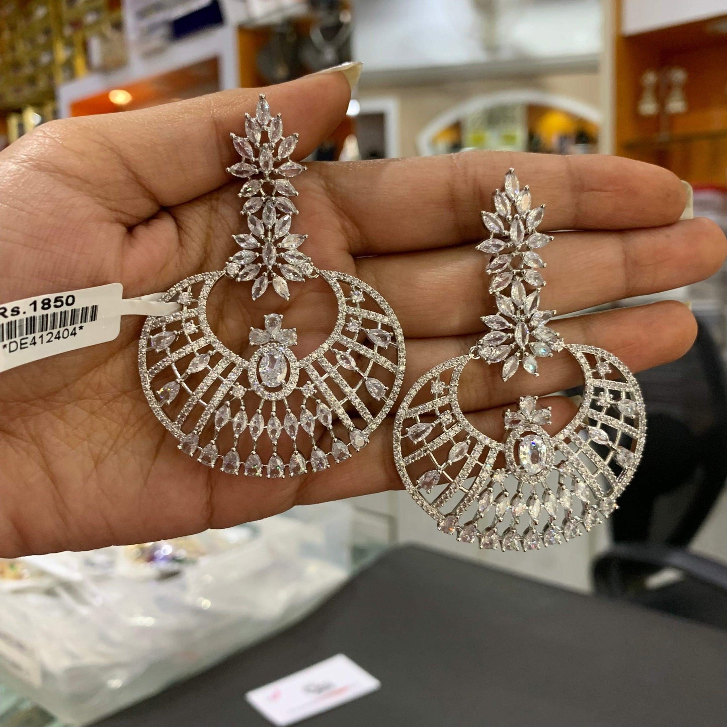 Diamond earrings 33456 - Vijay & Sons