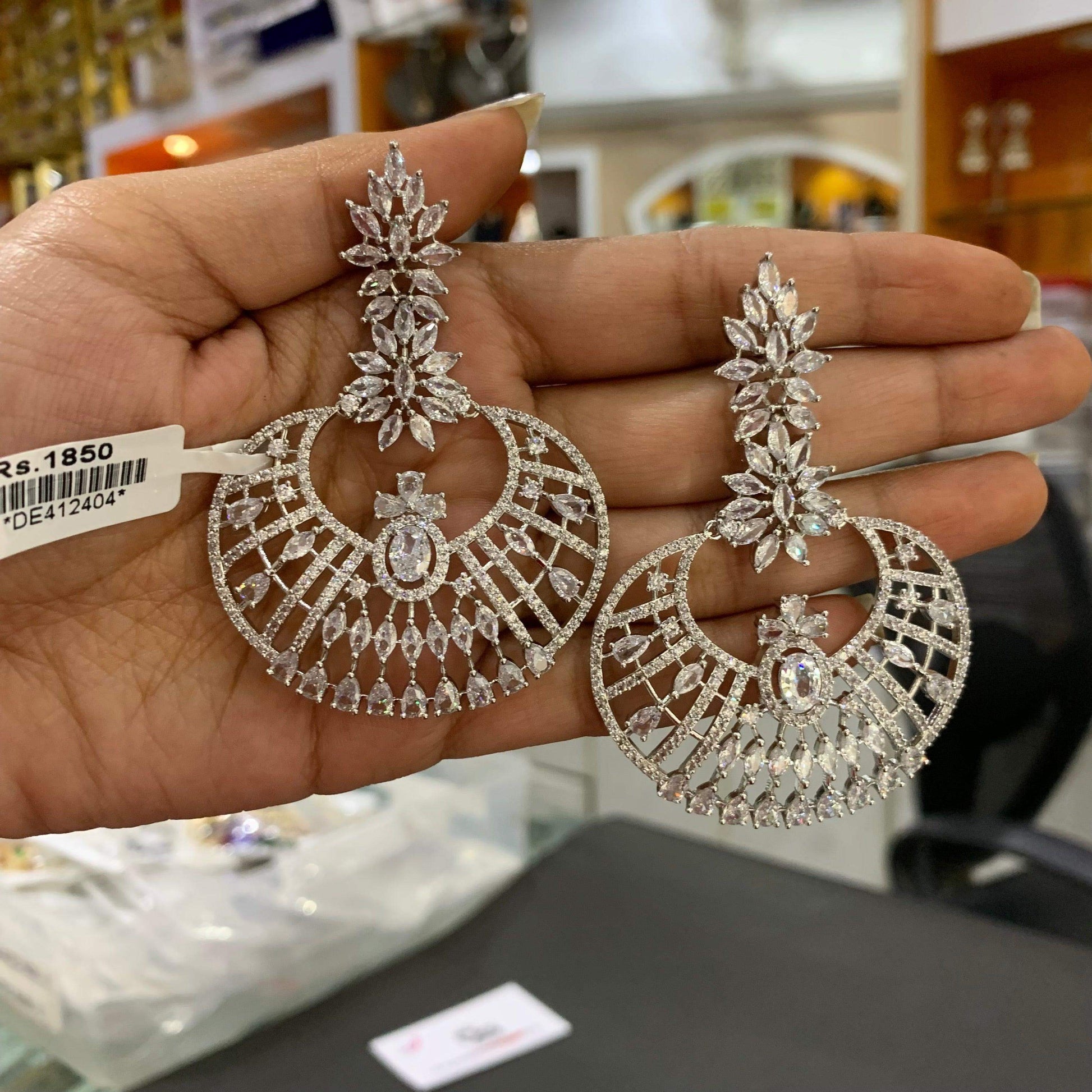 Diamond earrings 33456 - Vijay & Sons