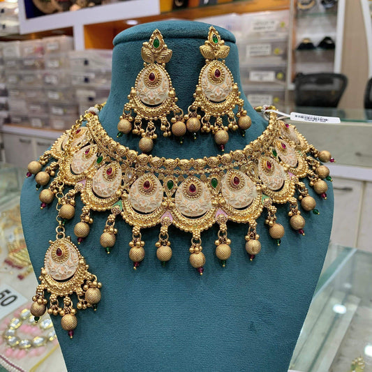 Antique Necklace set 725253 - Vijay & Sons