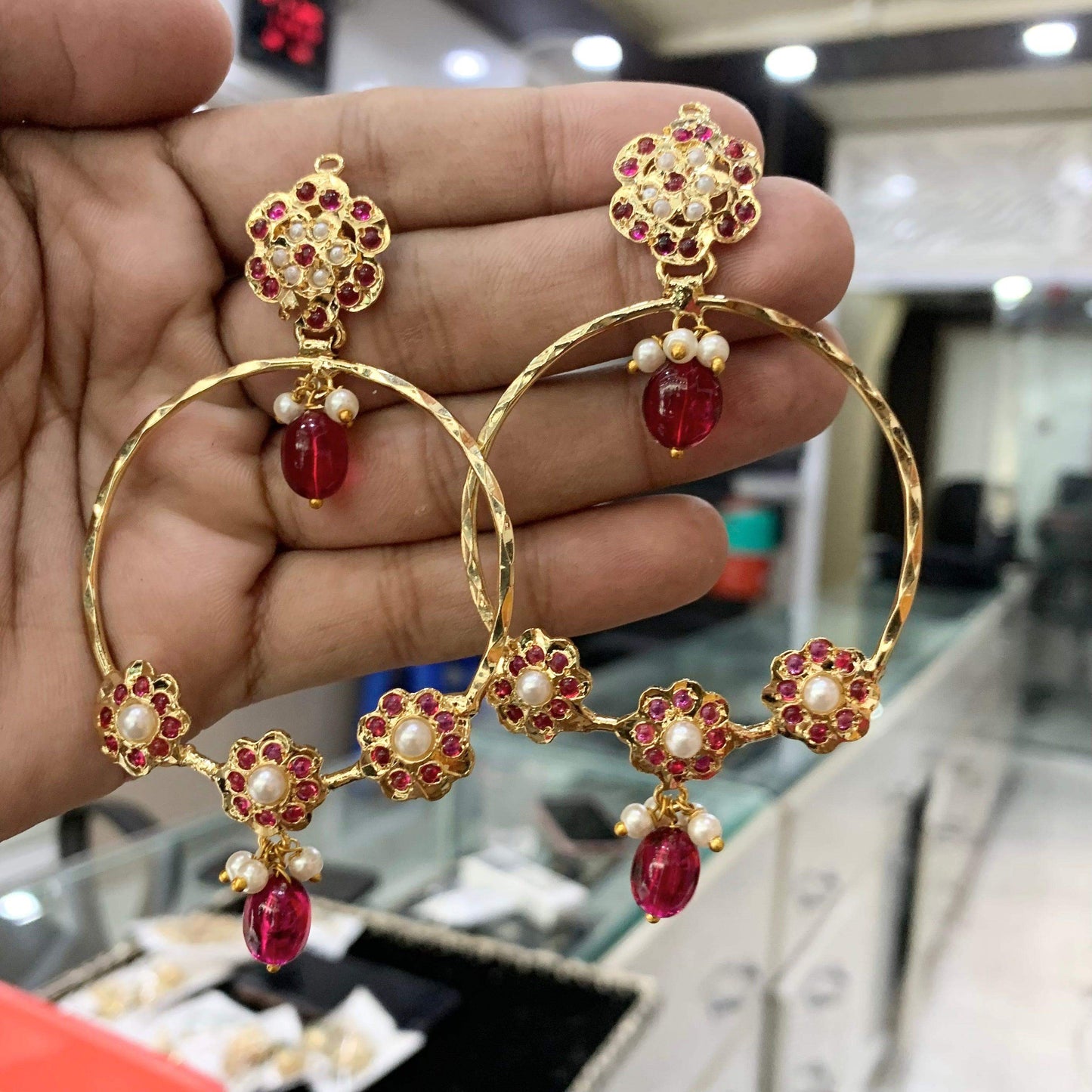 Jadau Earrings 56756 - Vijay & Sons