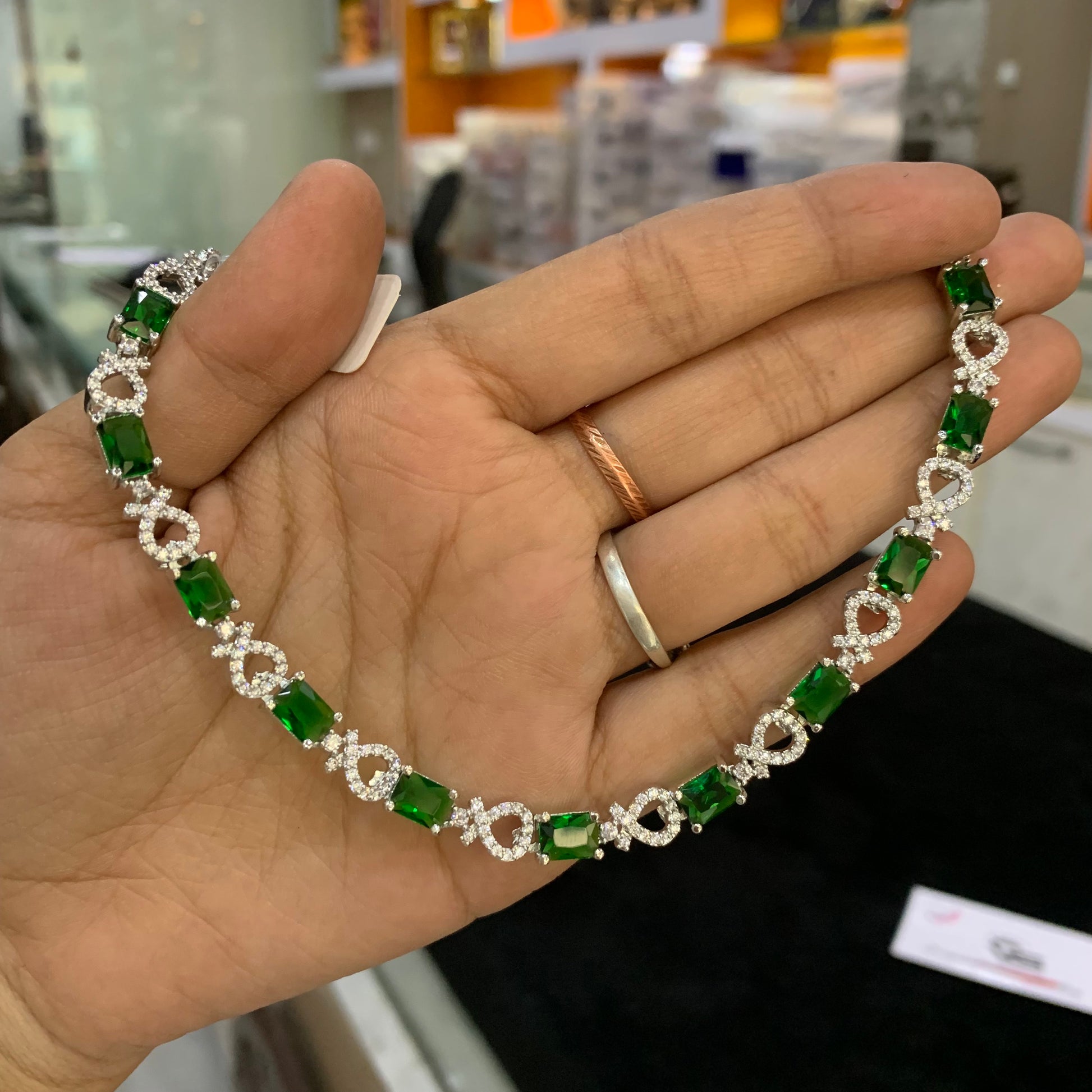 Zircon Necklace Set 6442 - Vijay & Sons