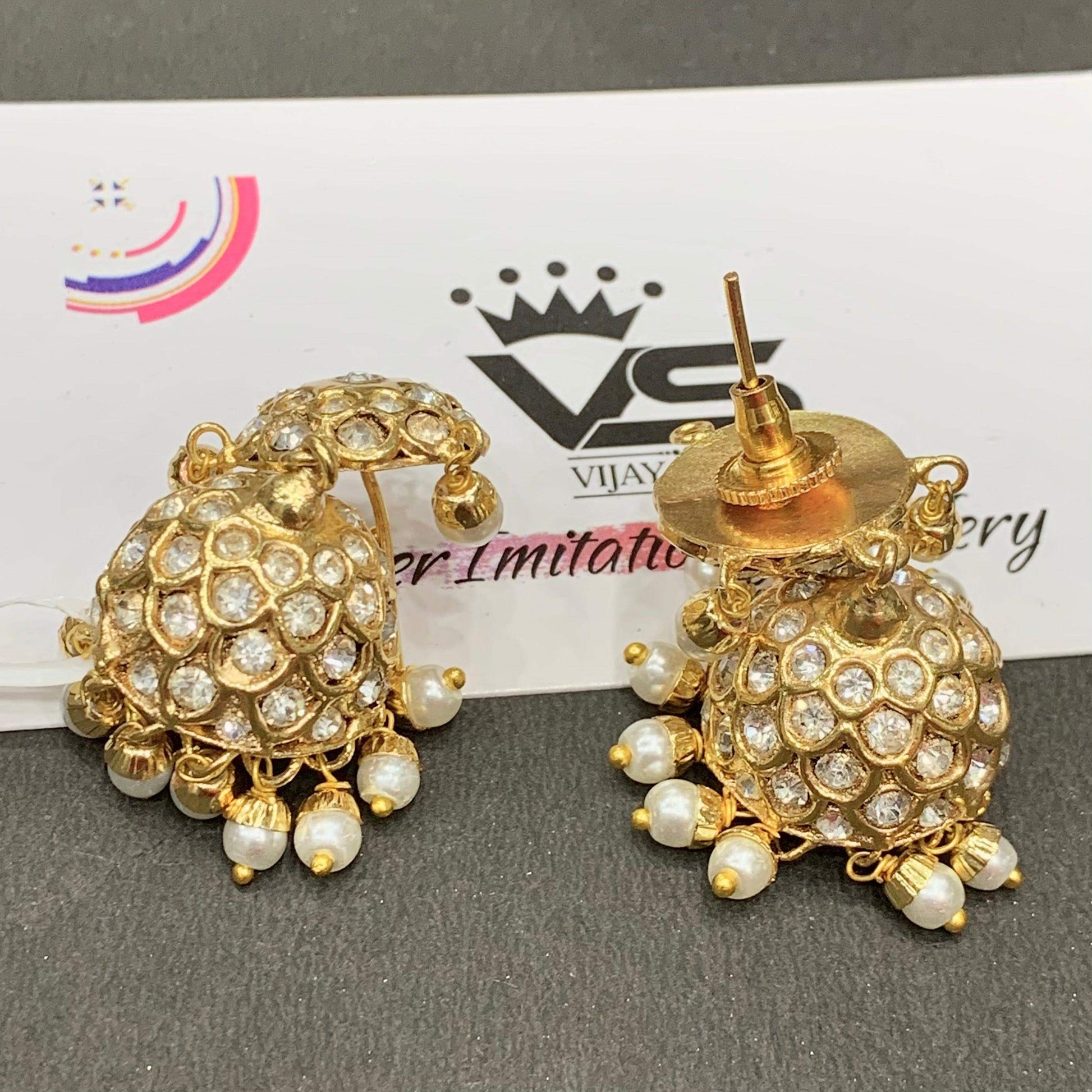 Jadau Earrings 46267 - Vijay & Sons