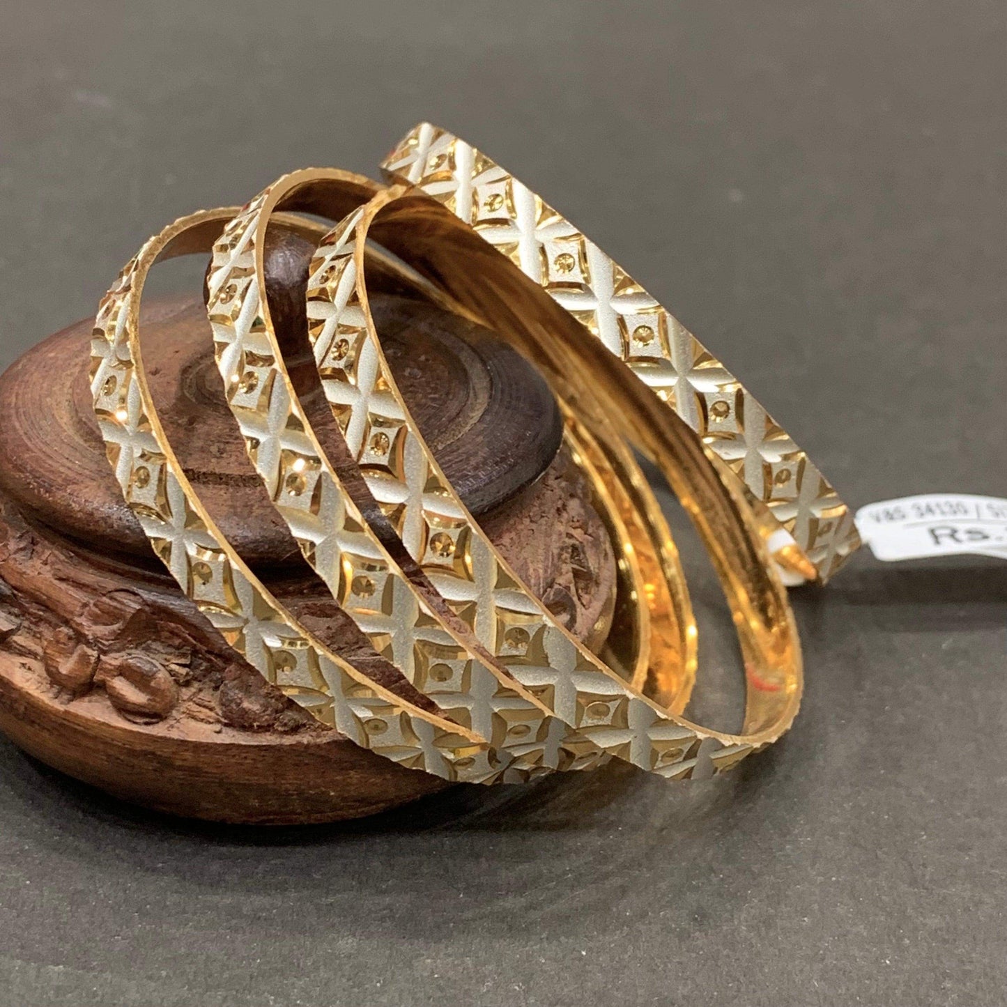 Gold Plated Bangles 62332 - Vijay & Sons