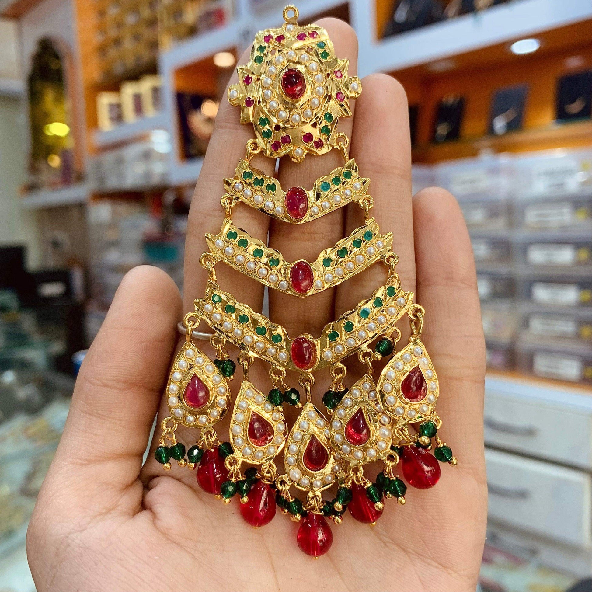 Jadau Earrings 64987 - Vijay & Sons