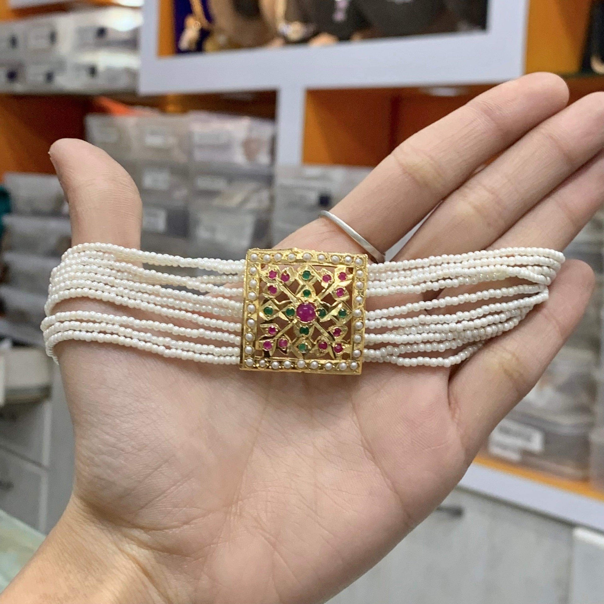 Jadau Necklace Set 356467 - Vijay & Sons