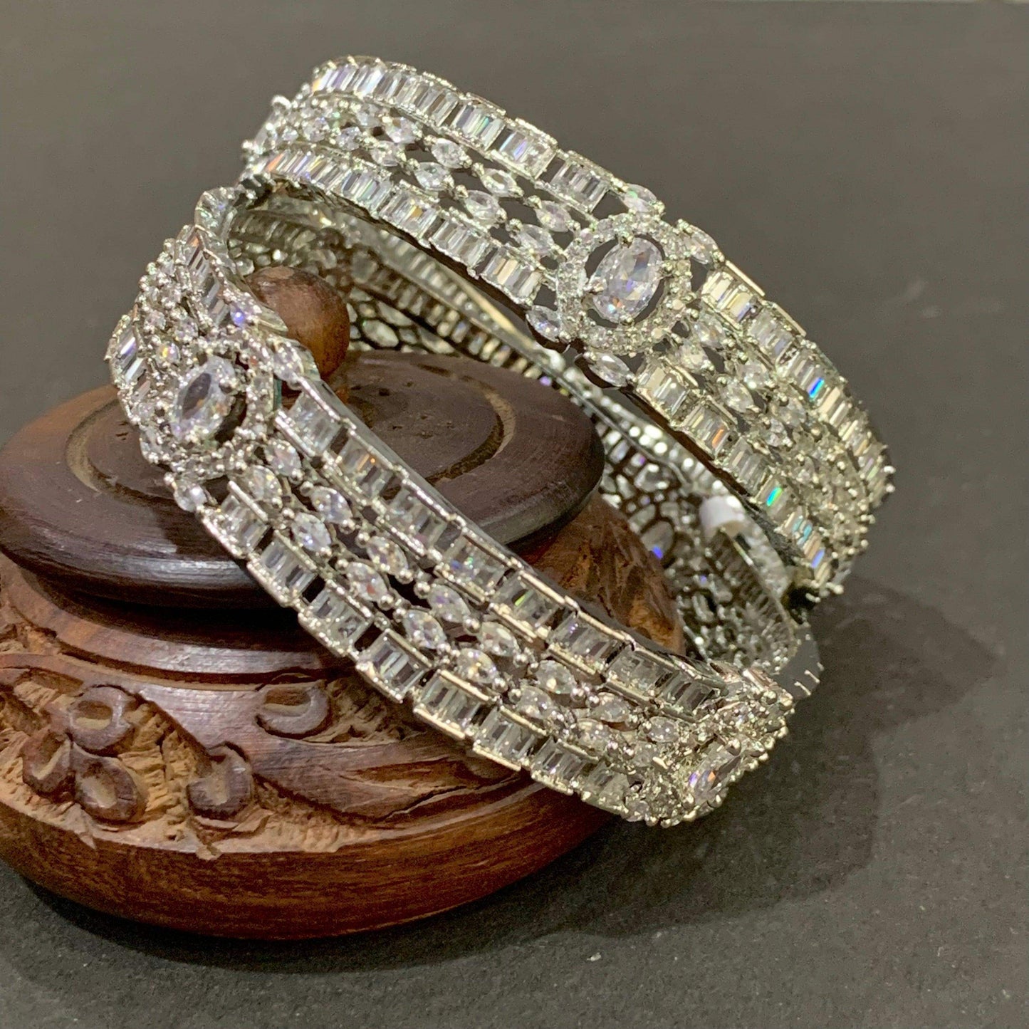 American Diamond Bangles 126776 - Vijay & Sons