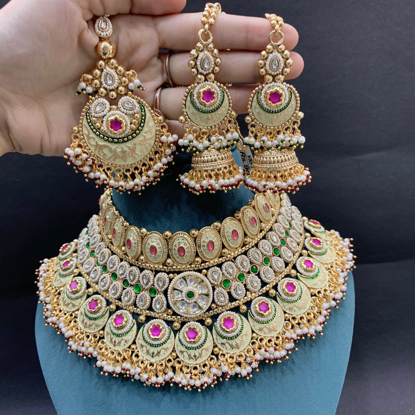 Kundan Necklace Set 346456