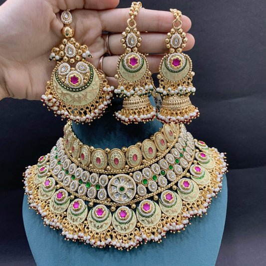 Kundan Necklace Set 346456 - Vijay & Sons