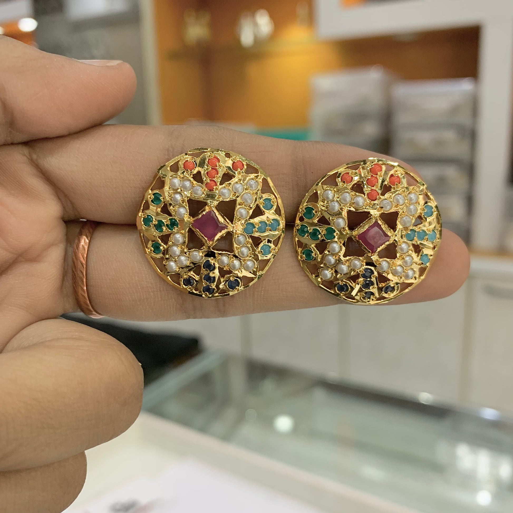 jadau studs 356670 - Vijay & Sons
