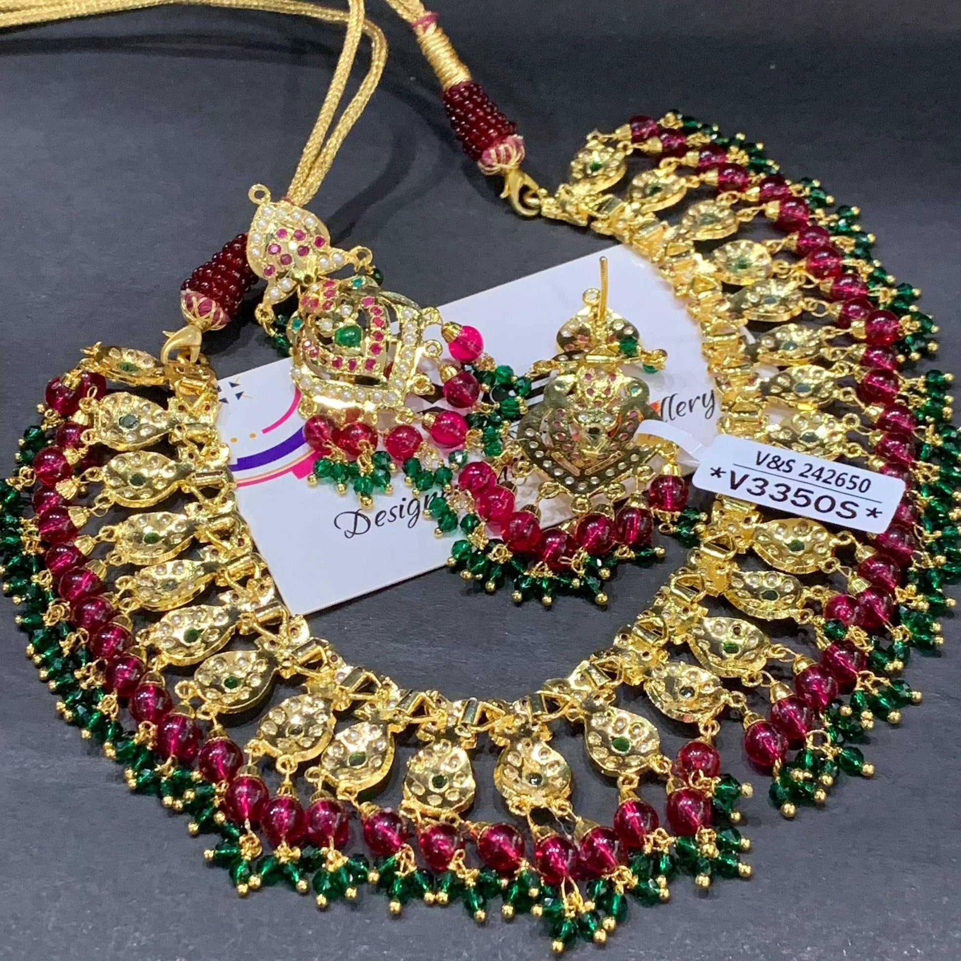 Jadau necklace set 86887 - Vijay & Sons