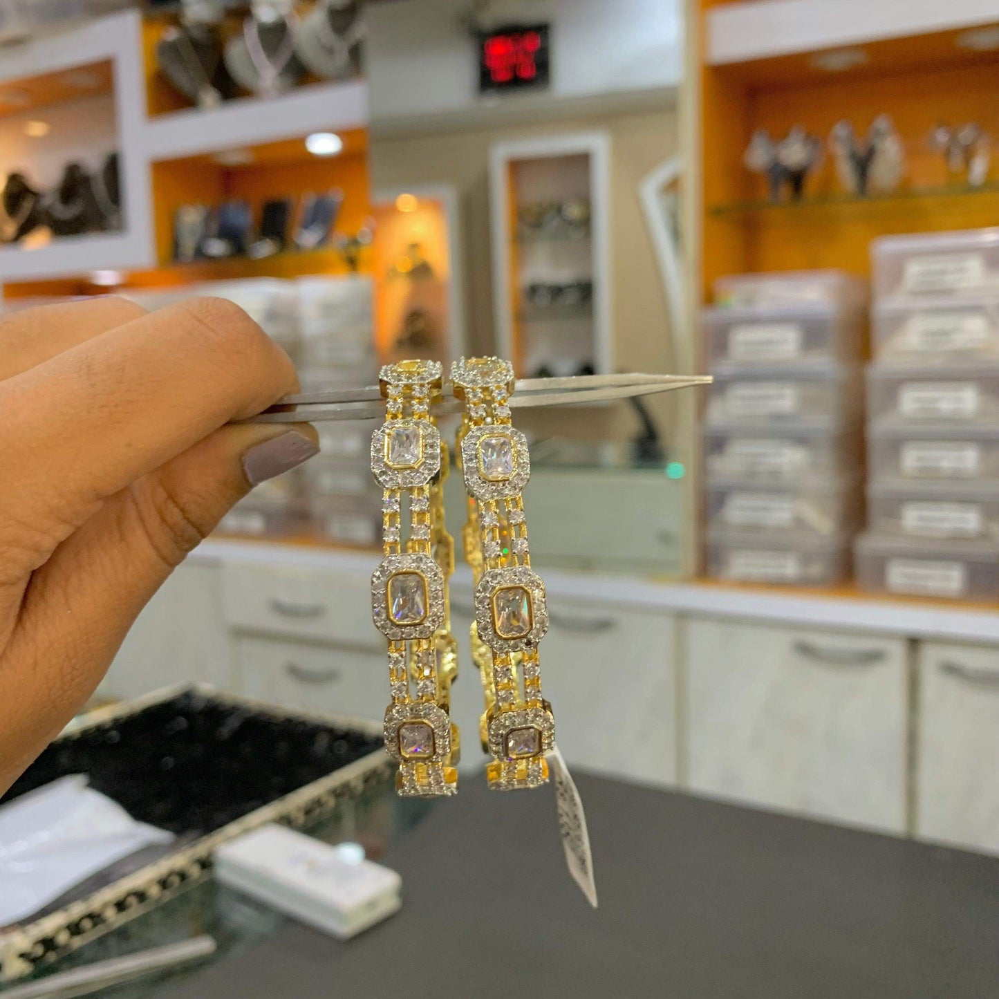 American Diamond Bangles 54643 - Vijay & Sons