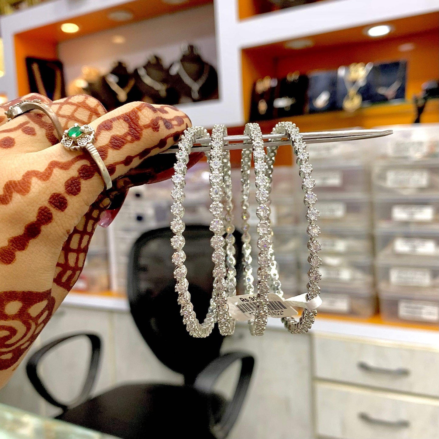 American Diamond Bangles 57654 - Vijay & Sons