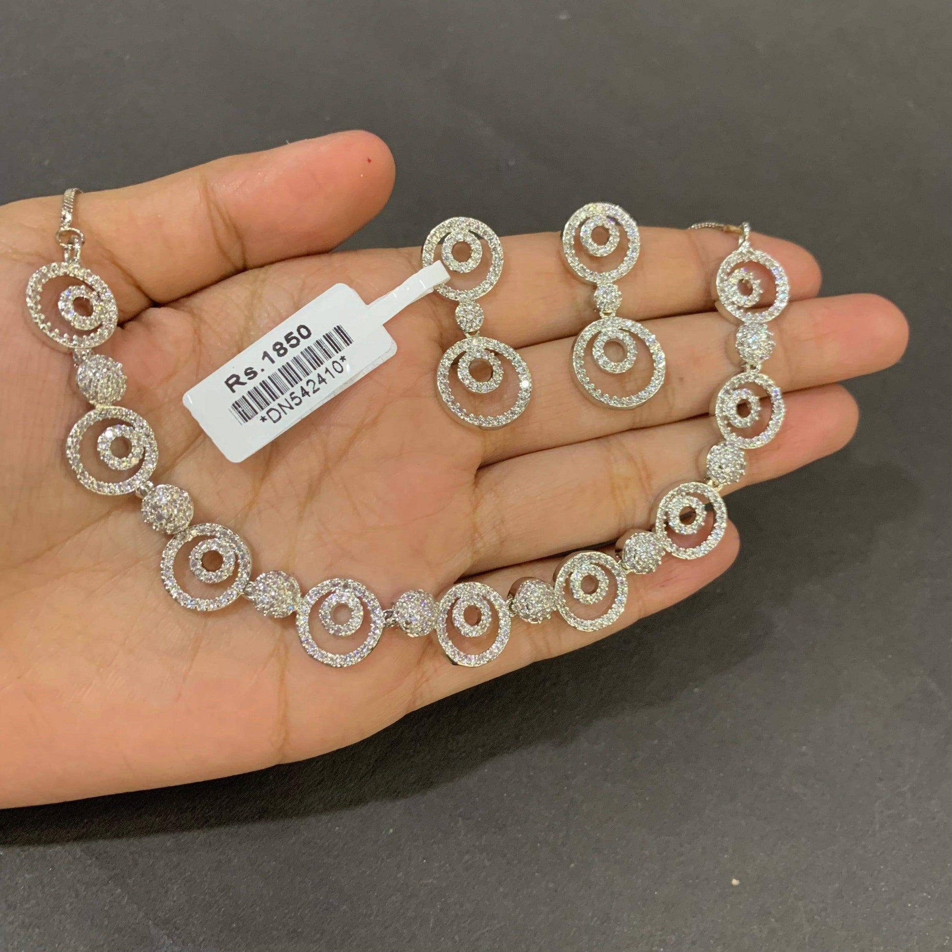 Zircon Necklace Set 235666 - Vijay & Sons