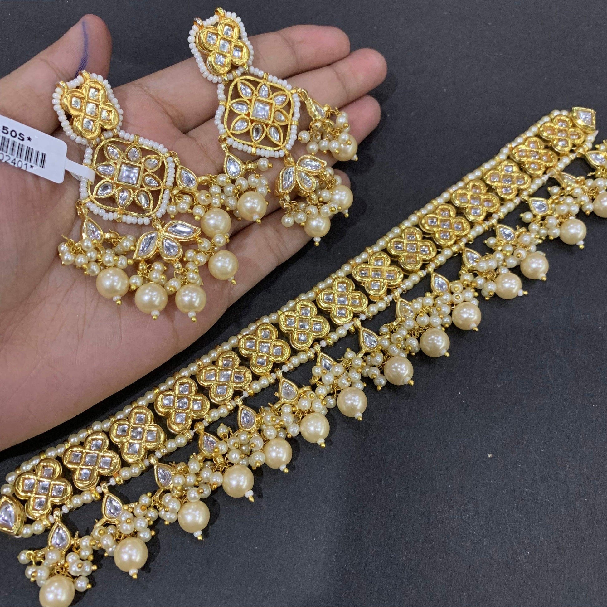 Kundan Necklace Set 3457765 - Vijay & Sons