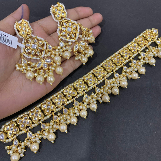 Kundan Necklace Set 3457765 - Vijay & Sons