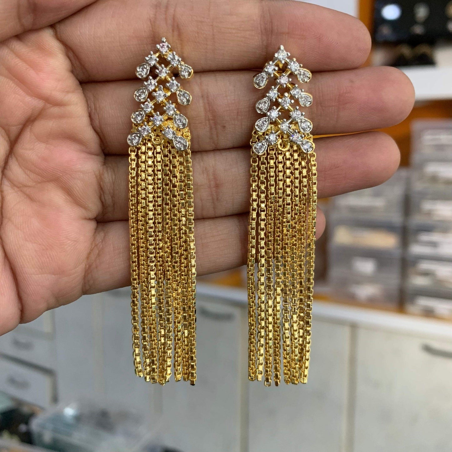 American Diamond Earrings 567765 - Vijay & Sons