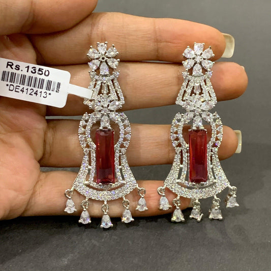American diamond earrings 454356 - Vijay & Sons