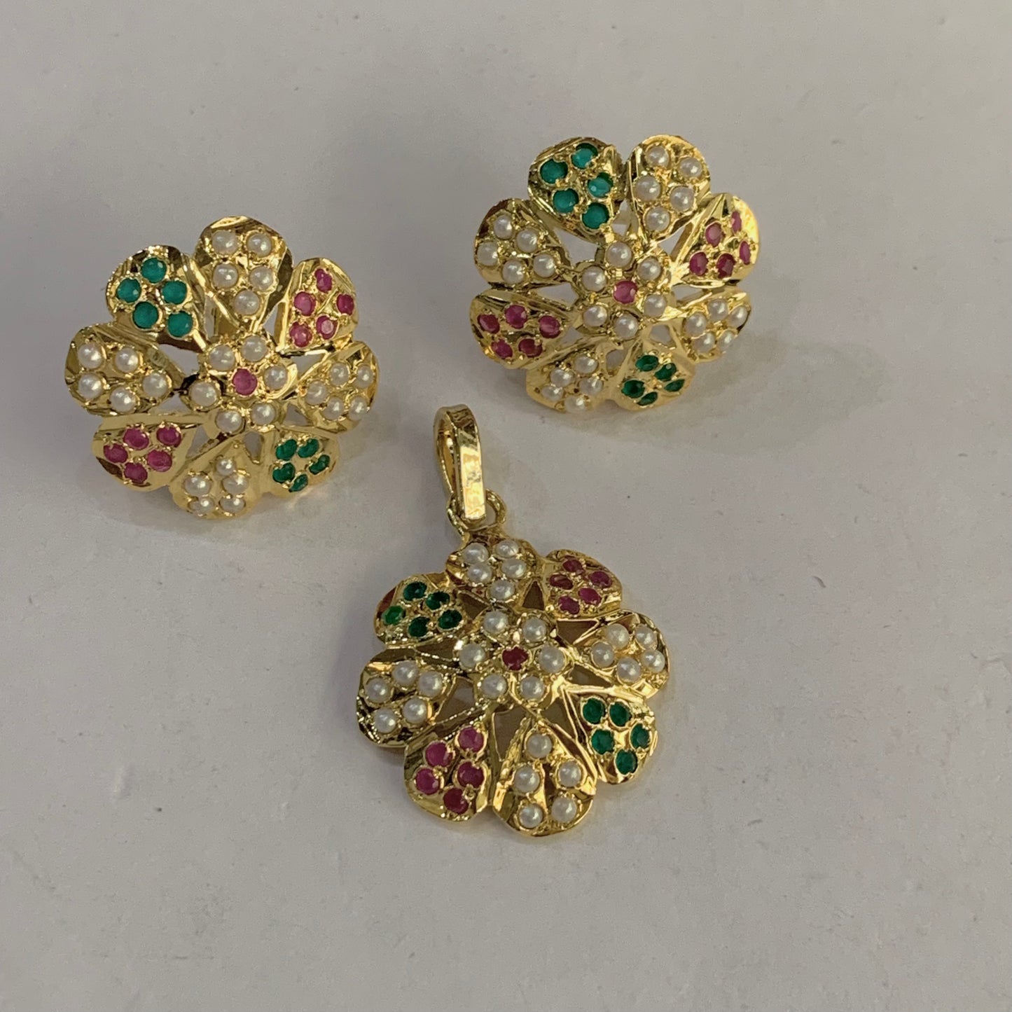 Jadau Pendant set 493729 - Vijay & Sons