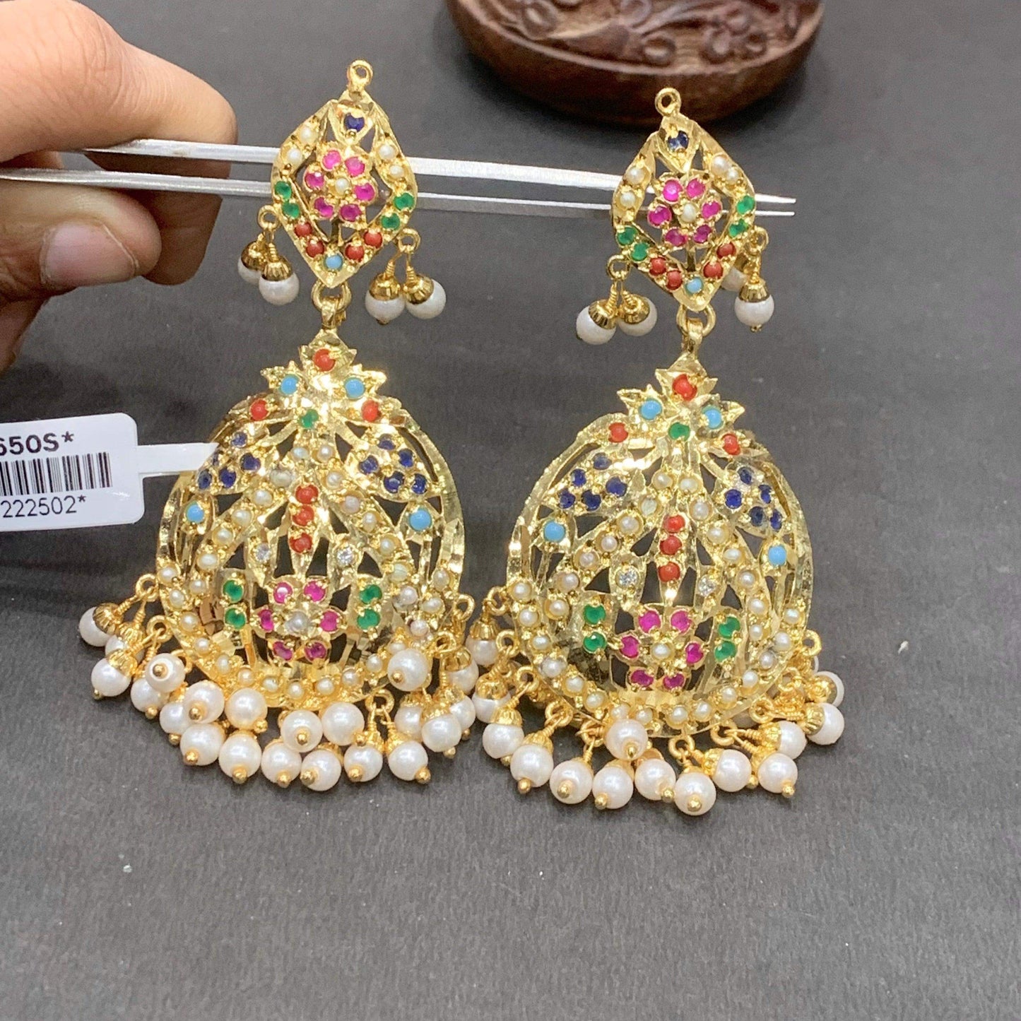 Jadau Earrings 45654 - Vijay & Sons
