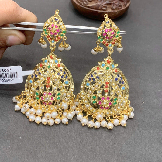 Jadau Earrings 45654 - Vijay & Sons