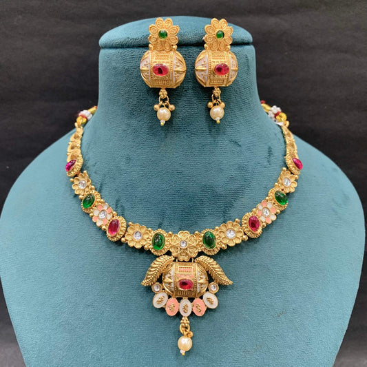 Antique Necklace Sets 82460 - Vijay & Sons