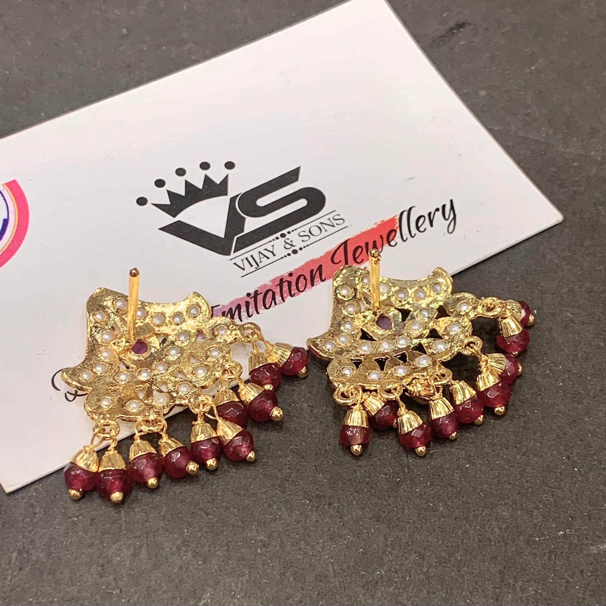 Jadau studs 46788875 - Vijay & Sons