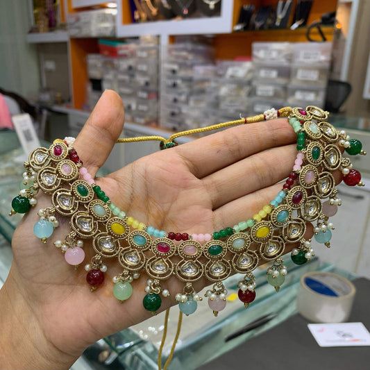 Kundan necklace set 193763747 - Vijay & Sons