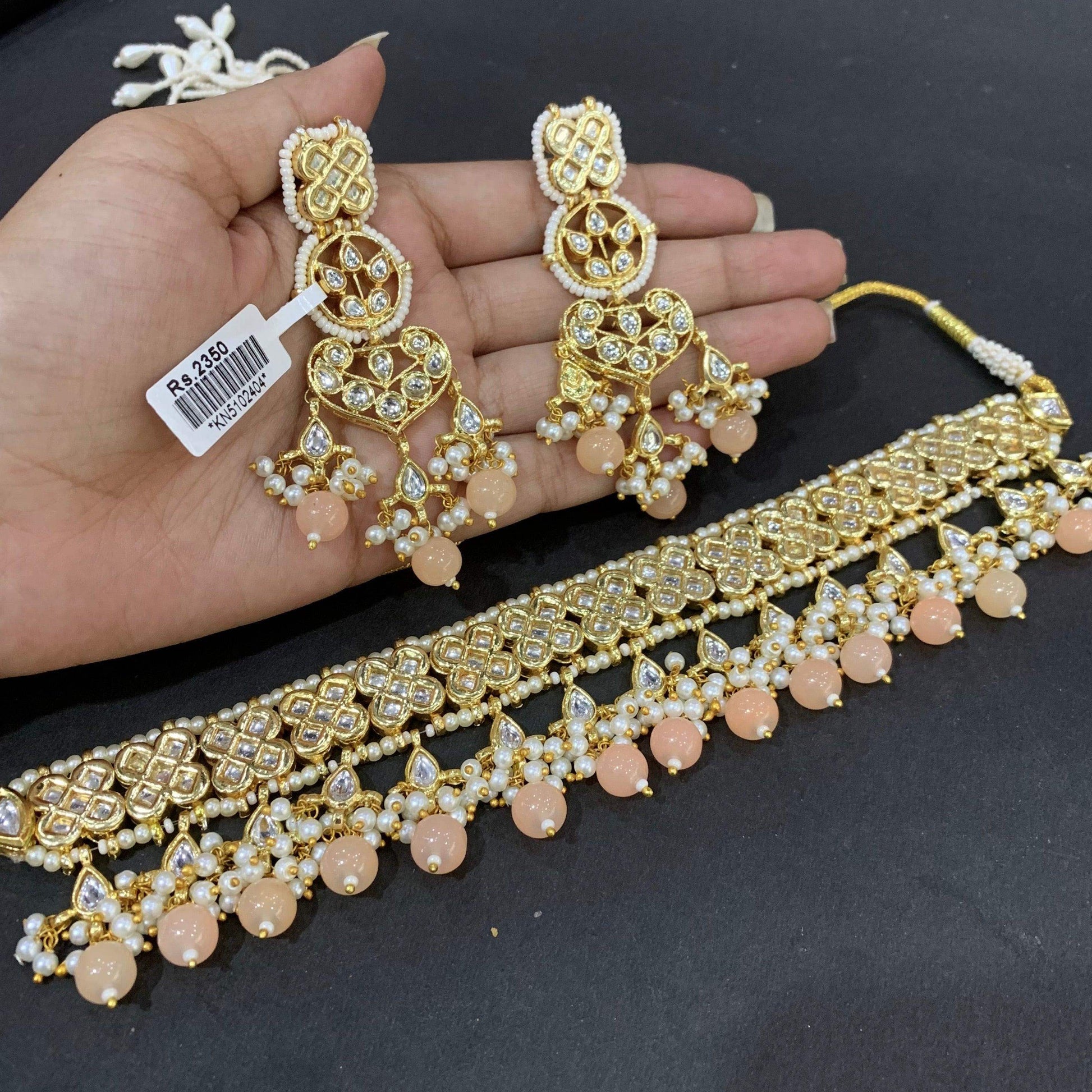 Kundan Necklace Set 3457765 - Vijay & Sons