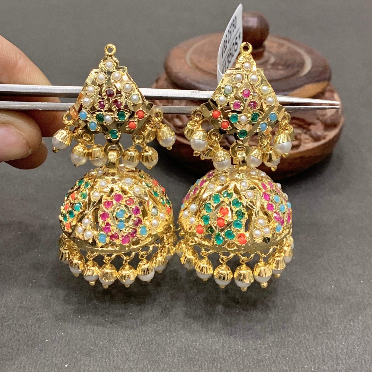 Jadau earrings 789065 - Vijay & Sons