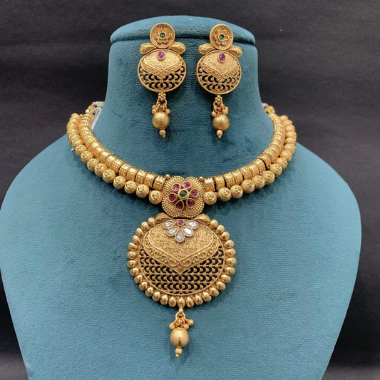Antique Necklace Set 452525 - Vijay & Sons