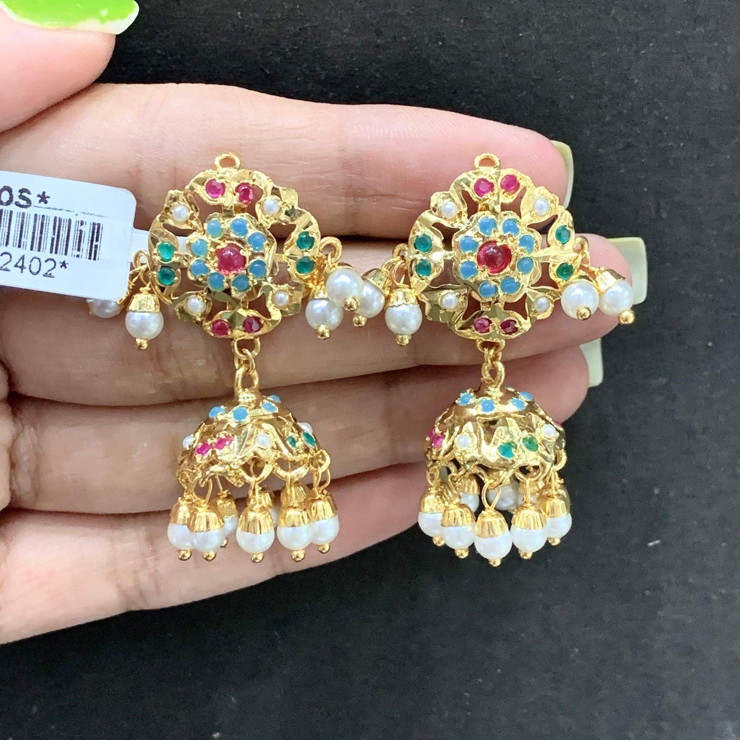 Jadau earrings 345785 - Vijay & Sons