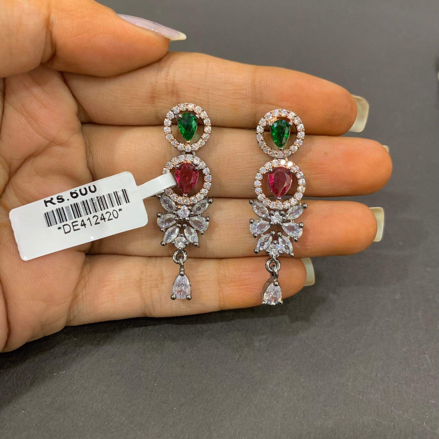 Zircon Earrings 478556 - Vijay & Sons