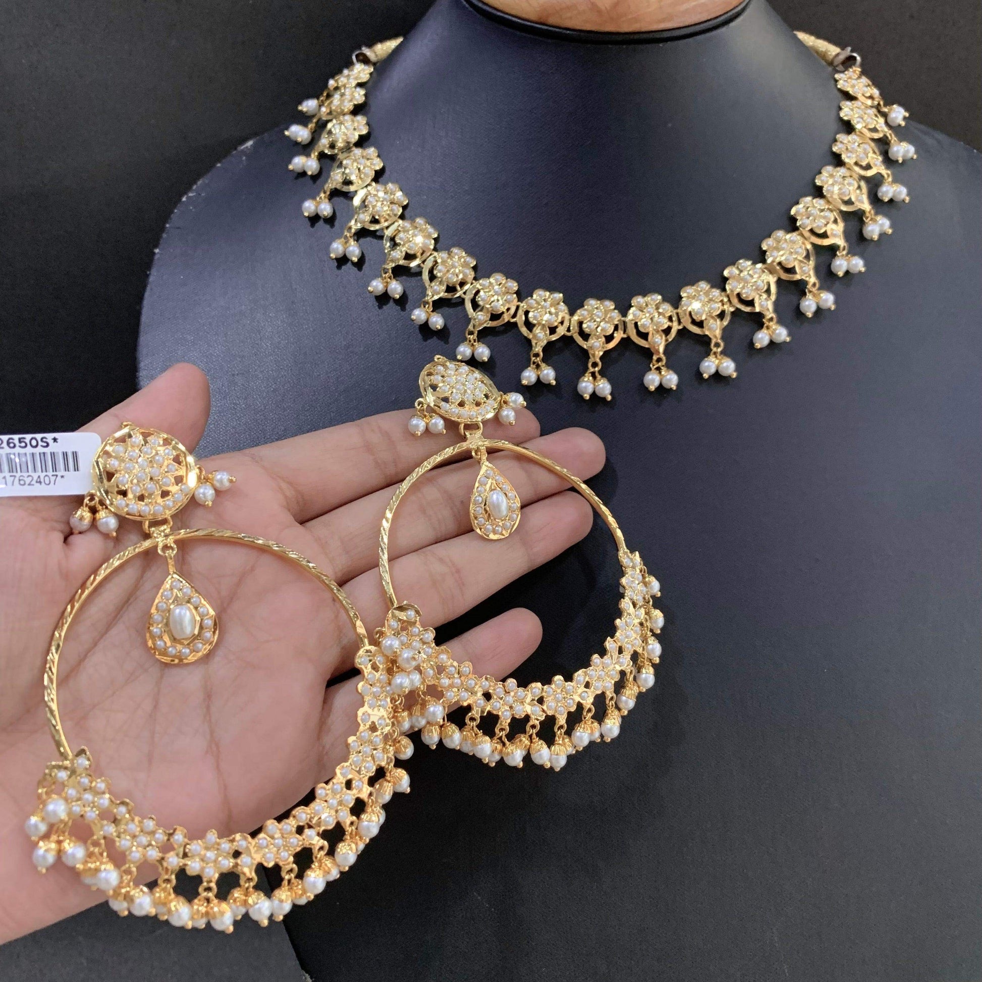 Jadau choker set 46753579 - Vijay & Sons