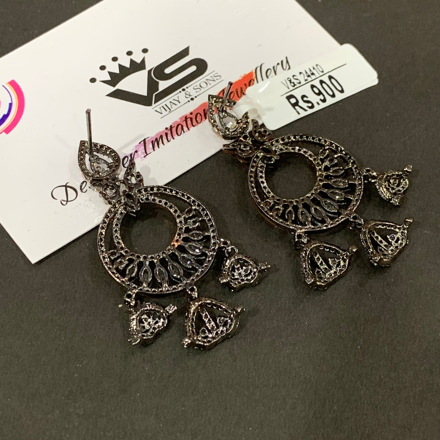 Diamond earrings 43345