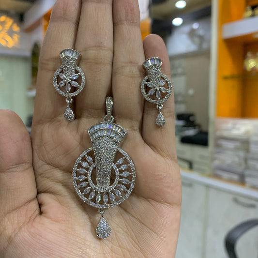 Diamond Pendant Set 525666 - Vijay & Sons