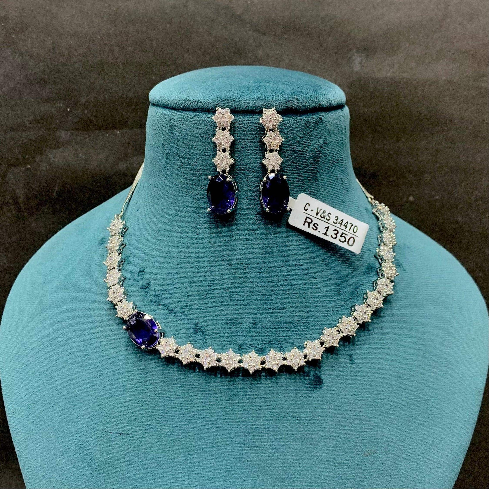 Diamond necklace sets 8965 - Vijay & Sons