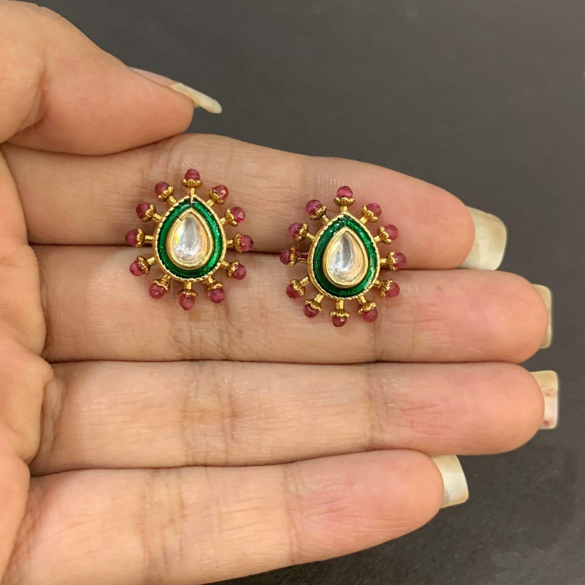 Kundan Topas / Studs 5766 - Vijay & Sons
