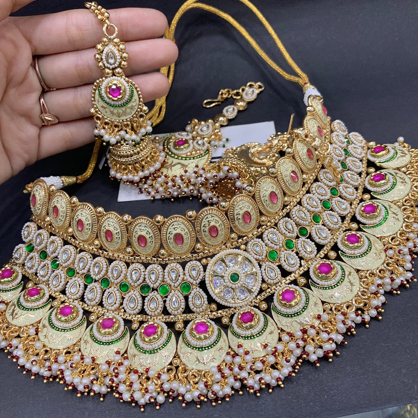 Kundan Necklace Set 346456