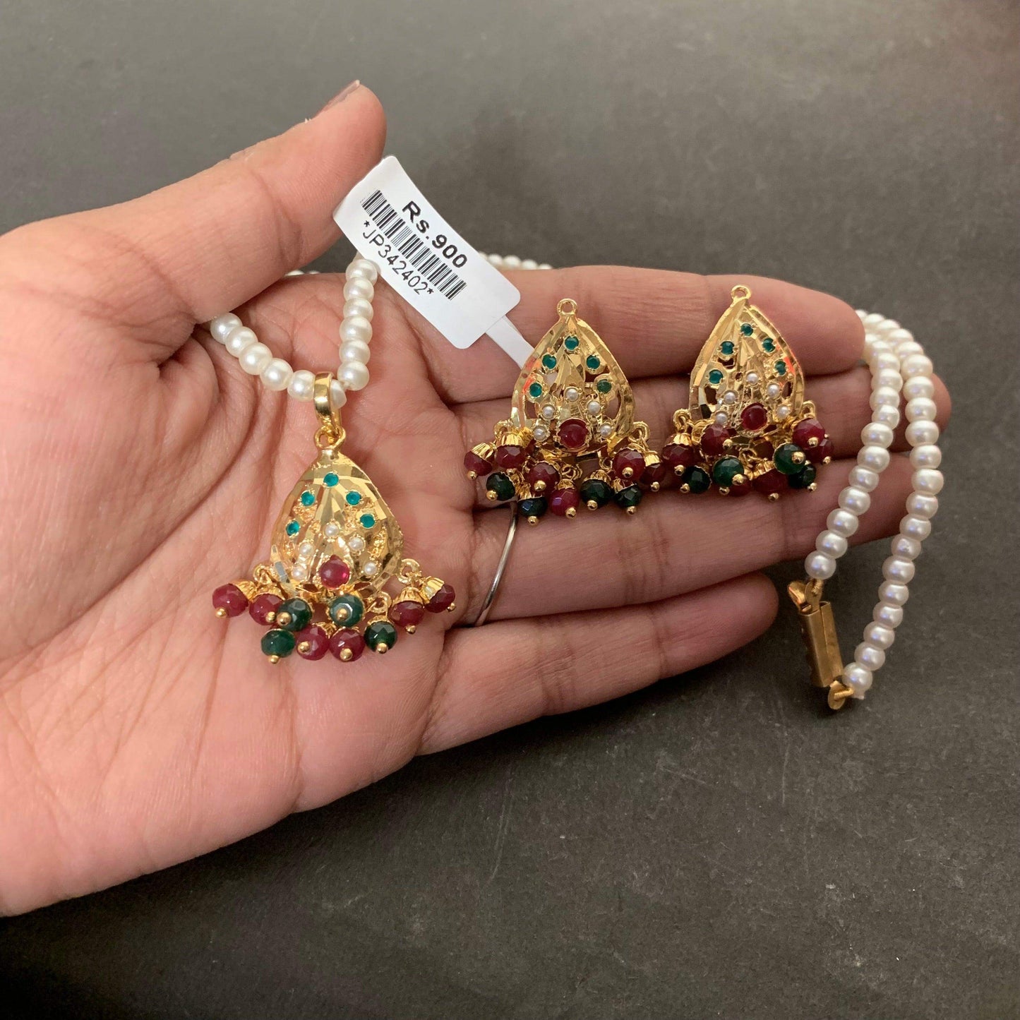 Jadau pendant sets 45775 - Vijay & Sons